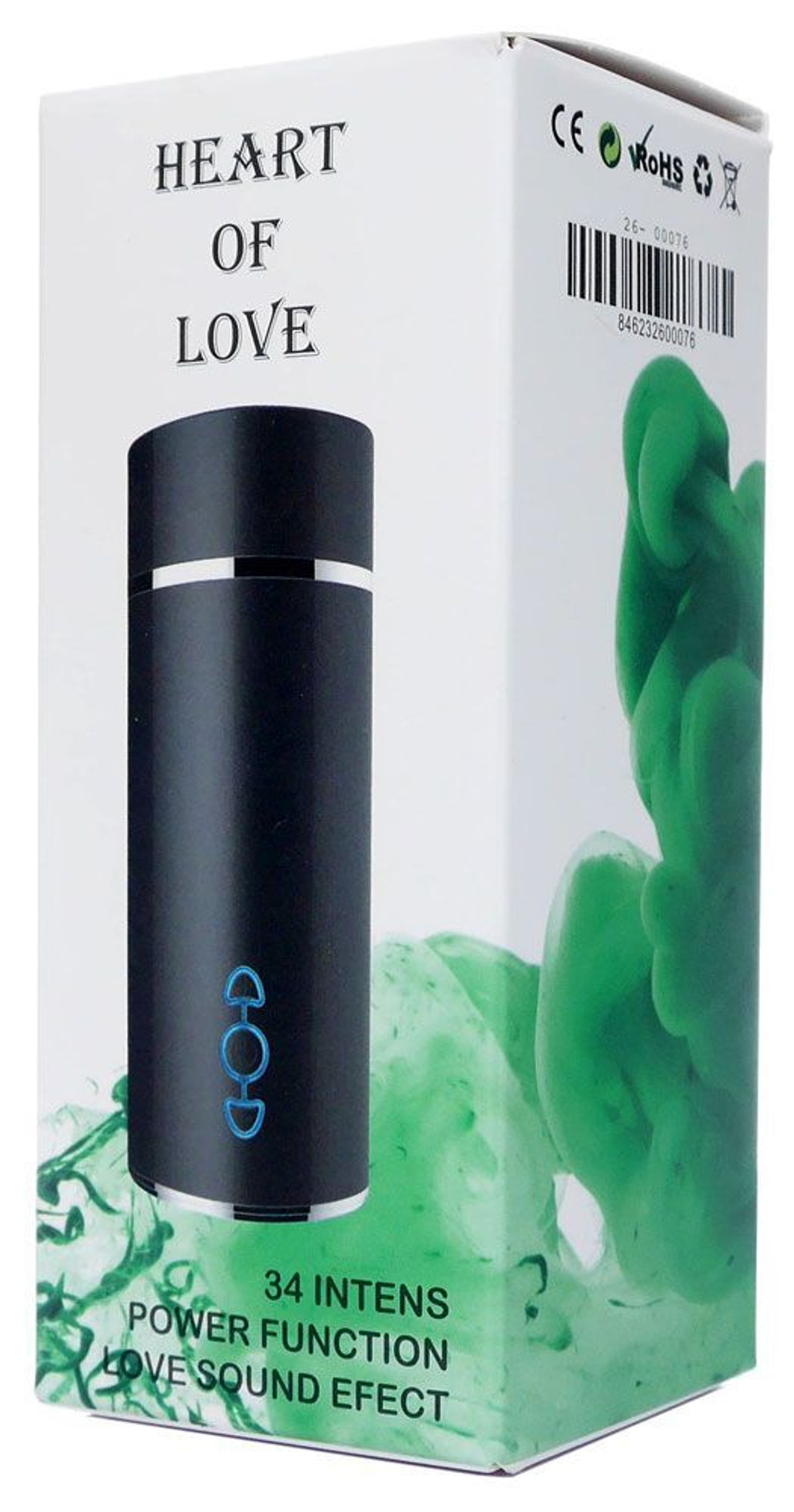 Мастурбатор-вагина с вибрацией Heart Of Love в колбе в форме сердца