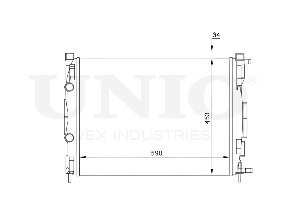 Радиатор охлаждения двигателя UNIO RAD-10101