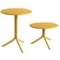 Регулируемый пластиковый стол Spritz Ø60 см, желтый