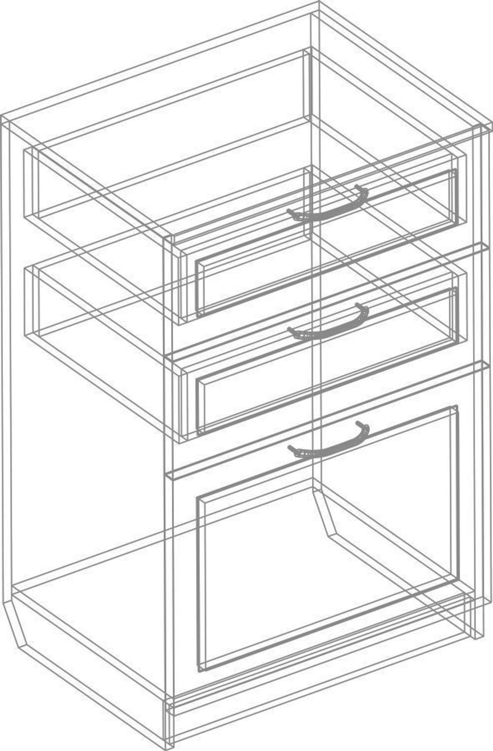 Тумба 1 ств. с 2 ящ. "Филадельфия" ПФ-05