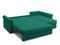 Диван угловой с оттоманкой Палермо 1,2 - Velutto 33 изумрудный/кант 33 изумрудный