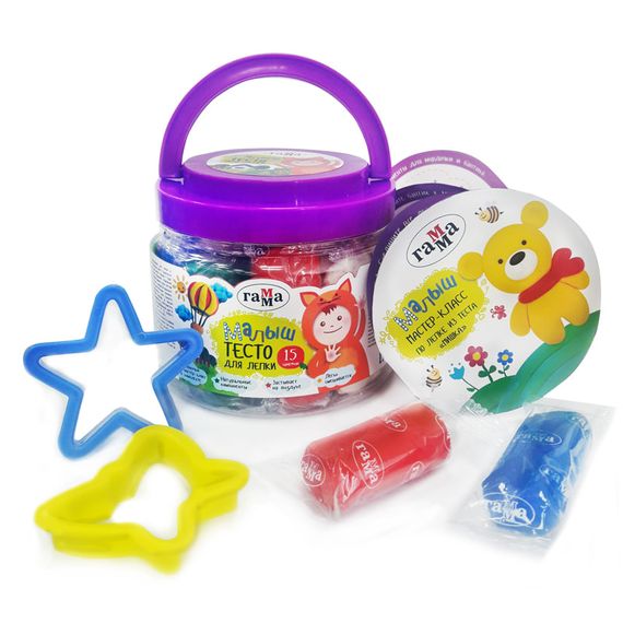 Xəmir lepka üçün Qamma Малыш 15 rəng 375q