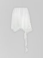 Юбка Talantova короткая атласная с отделкой кружевом и рюшами