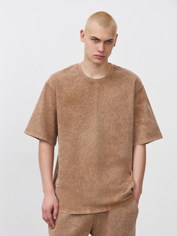 Футболка garment dyed (бежевый)