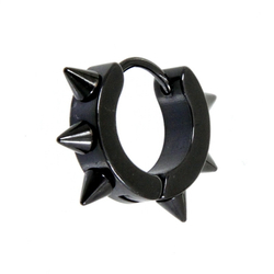 Серьга Шипы черная (6 шт)