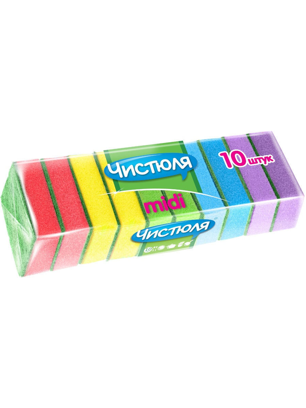 ЧИСТЮЛЯ Губка д/пос. Стандарт 10шт/уп