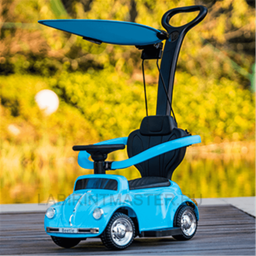 Детский электромобиль "Volkswagen Beetle" JQ618, голубой