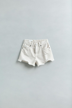 ZARA ДЖИНСОВЫЕ ШОРТЫ, БЕЖЕВЫЙ