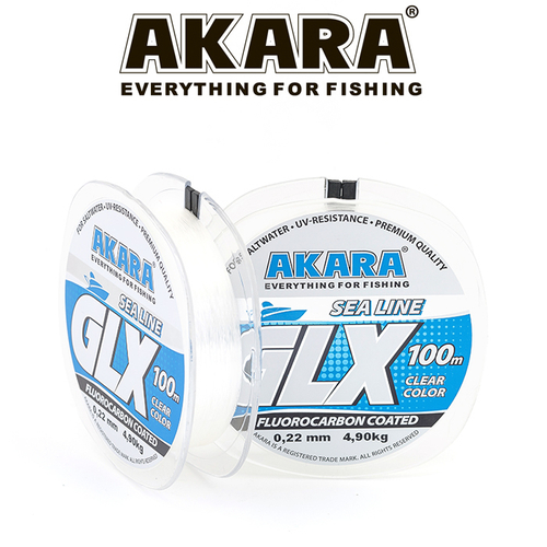 Леска Akara GLX Sea Line 100 м 0,35 прозрачная