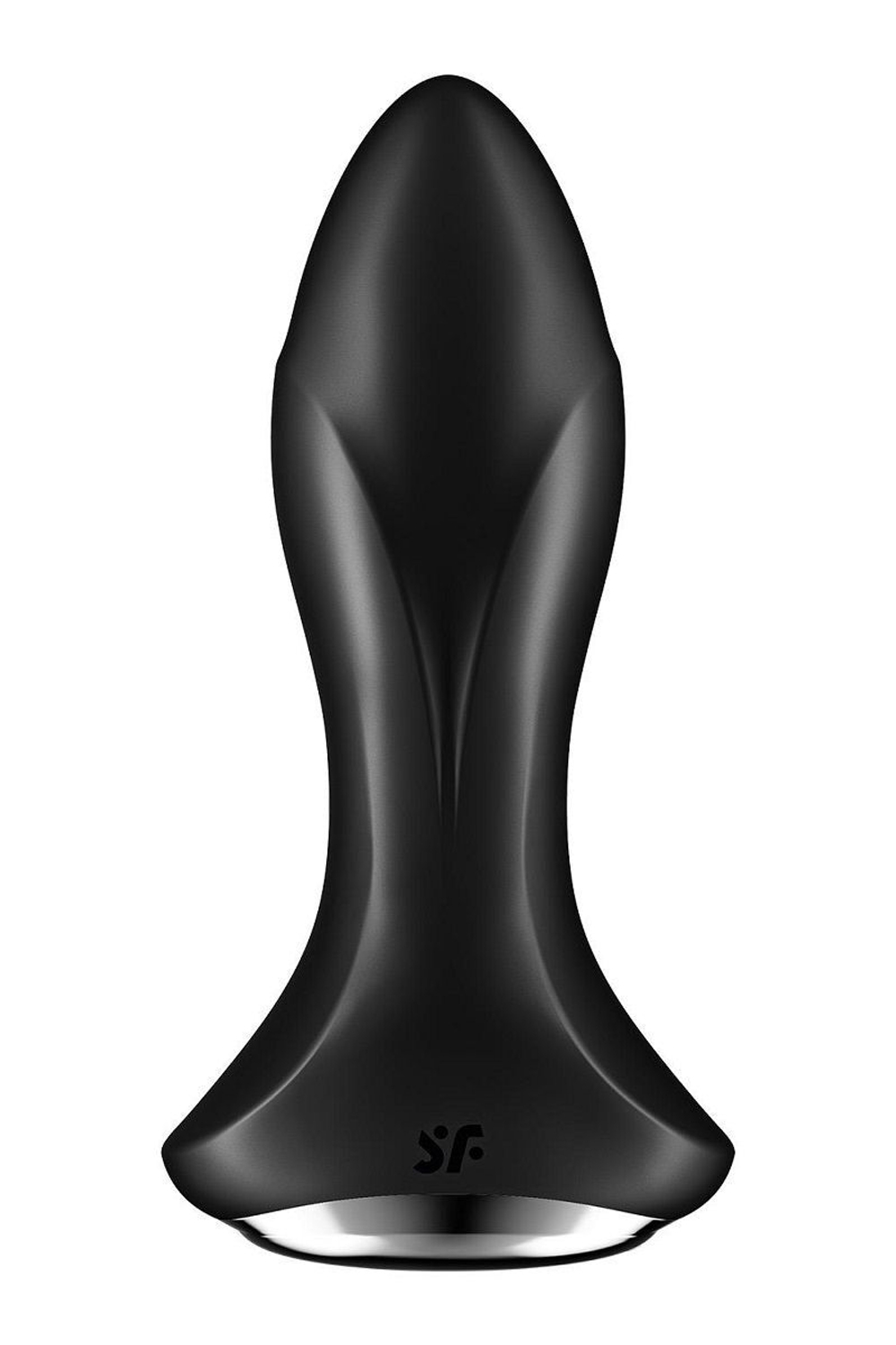 Черная вибропробка с ротацией бусин Rotator Plug 1+ - 12,8 см.