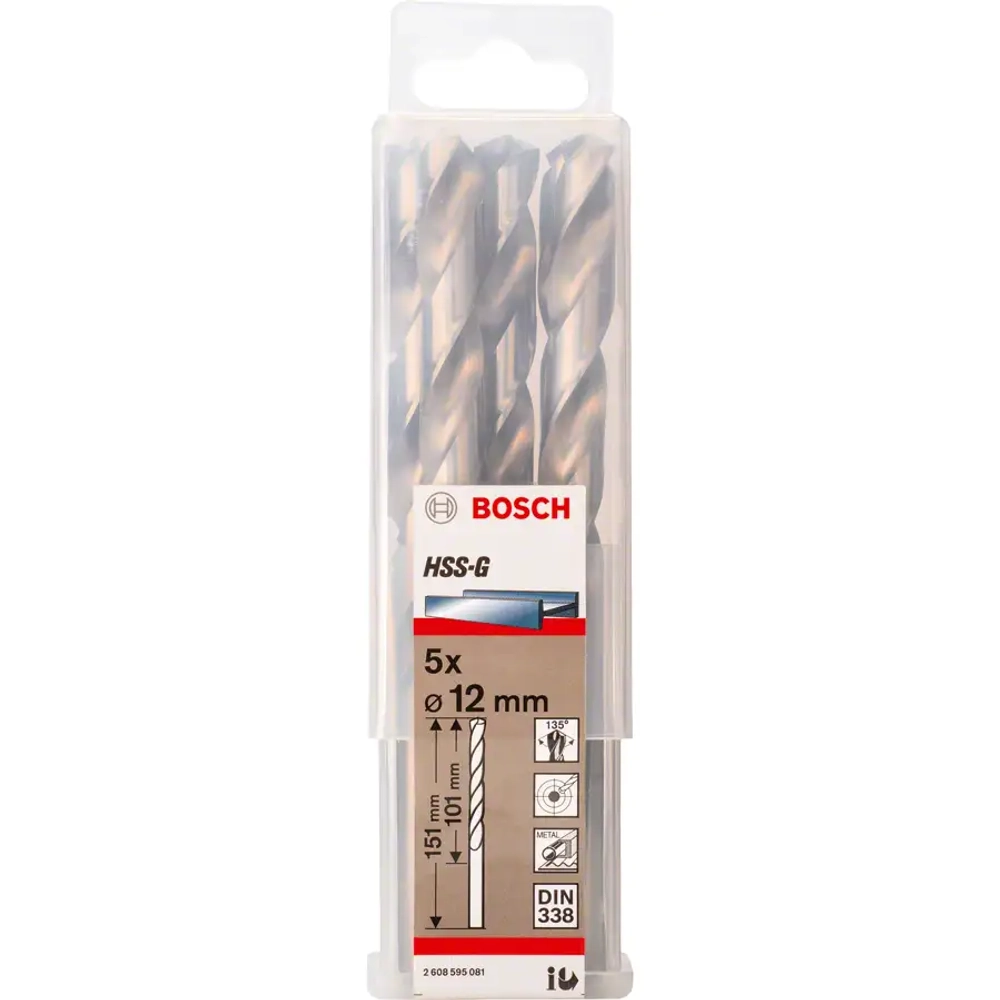Сверло по металлу HSS-G 12 мм BOSCH 2608595081
