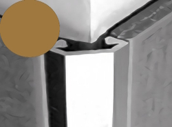 Алюминиевый универсальный соединительный профиль для внутренних и внешних углов коричневый IJU
