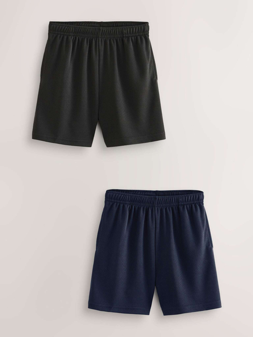 Шорты спортивные для мальчика Next K84-066, 2 шт., Черный, Темно-синий