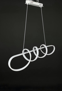 Люстра подвесная Lanbos светодиодная, 1 лампа LED, 128 Вт, до 20 кв м, белая