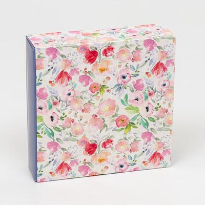 Упаковка для 9 конфет с окном ВЕСНА сиреневая, 137*137*35 мм