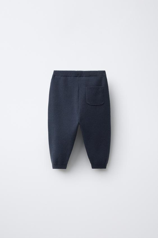 ZARA ТРИКОТАЖНЫЕ БРЮКИ-ДЖОГГЕРЫ, ТЕМНЫЙ АНТРАЦИТ