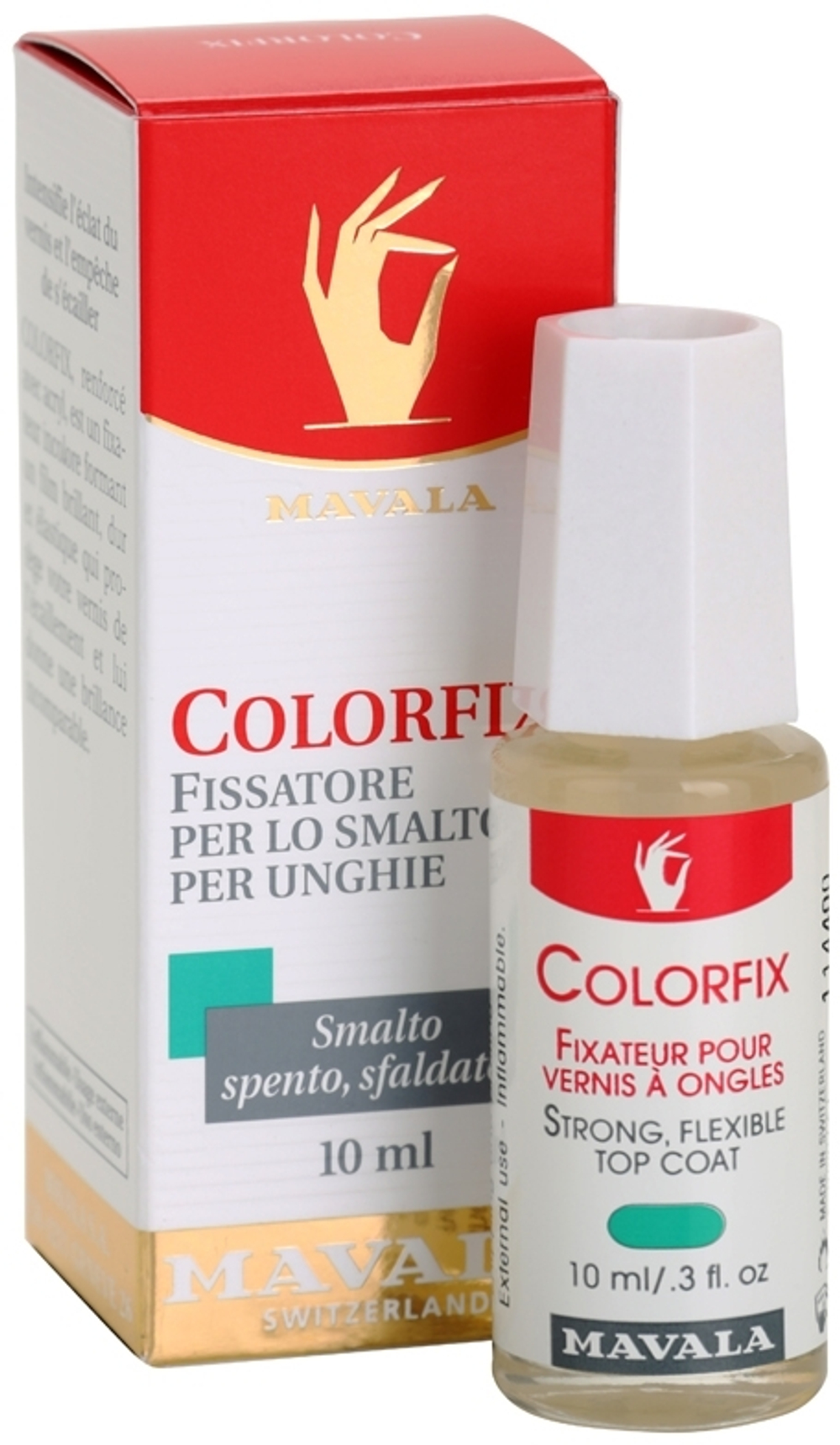 Mavala Nail Beauty Colorfix - верхнее покрытие для превосходной защиты и интенсивного блеска, 10 ml