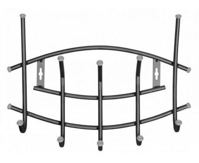 Вешалка настенная 5 крючков Д44,5хШ8,5хВ3см металл, цвет антик медный ВНП3/А Nika