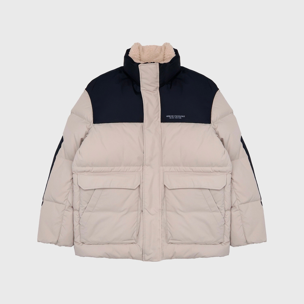 Пуховик Armani Exchange Down Feathers Beige / Black