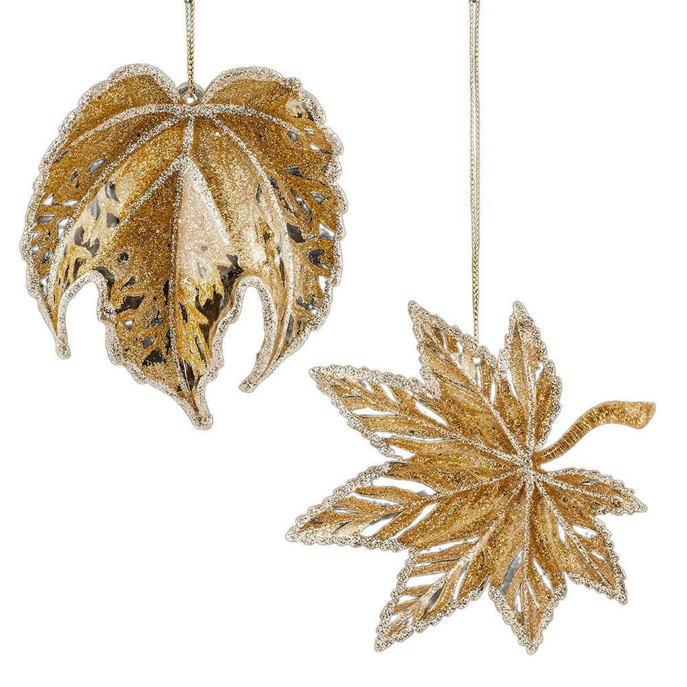 Украшение ErichKrause Decor Листочек золотой 11см