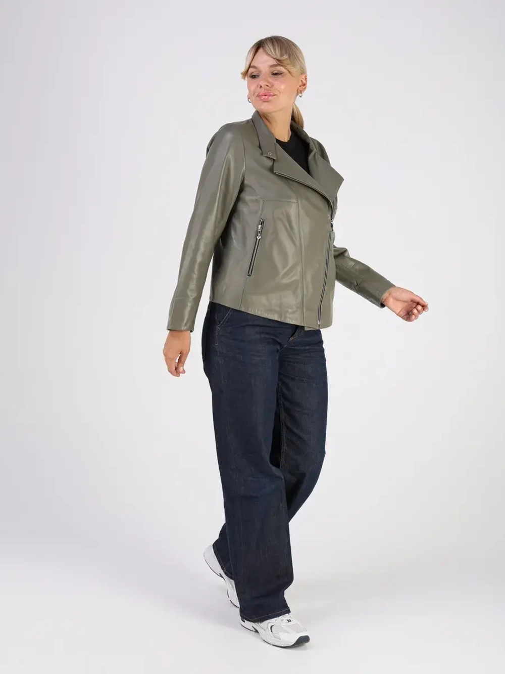 Кожаная куртка демисезонная косуха