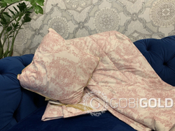 Подушка из 100% верблюжьего пуха 50х50 см. (ERDENET) - розовый орнамент