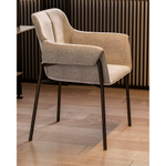 Стул Bergenson Bjorn Aline, шенилл, молочный