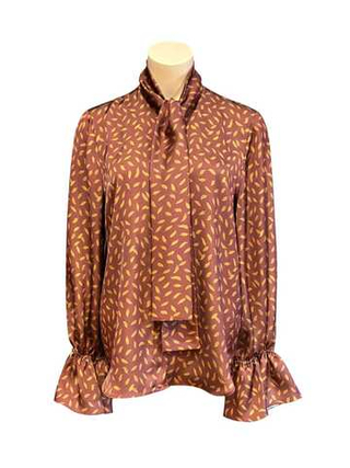 Блуза с бантом ПЕРЬЯ