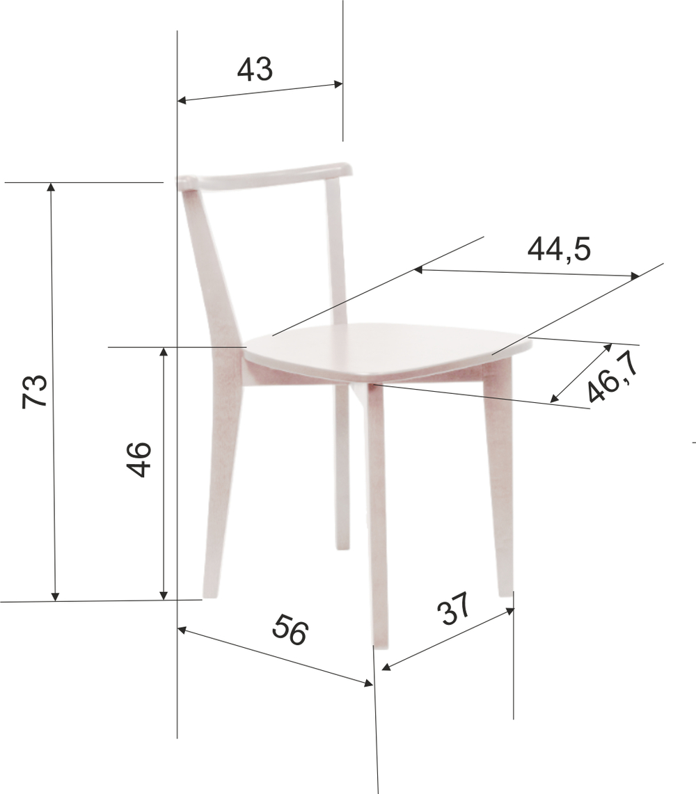 Стул Zip-mebel Франк, натур синий