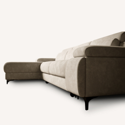 Угловой диван "Дуглас" с оттоманкой (Велюр Daily 130)