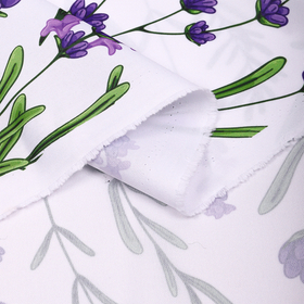 Ткань Габардин 140 г/м² 100% полиэстер шир.150 см  цв.белый