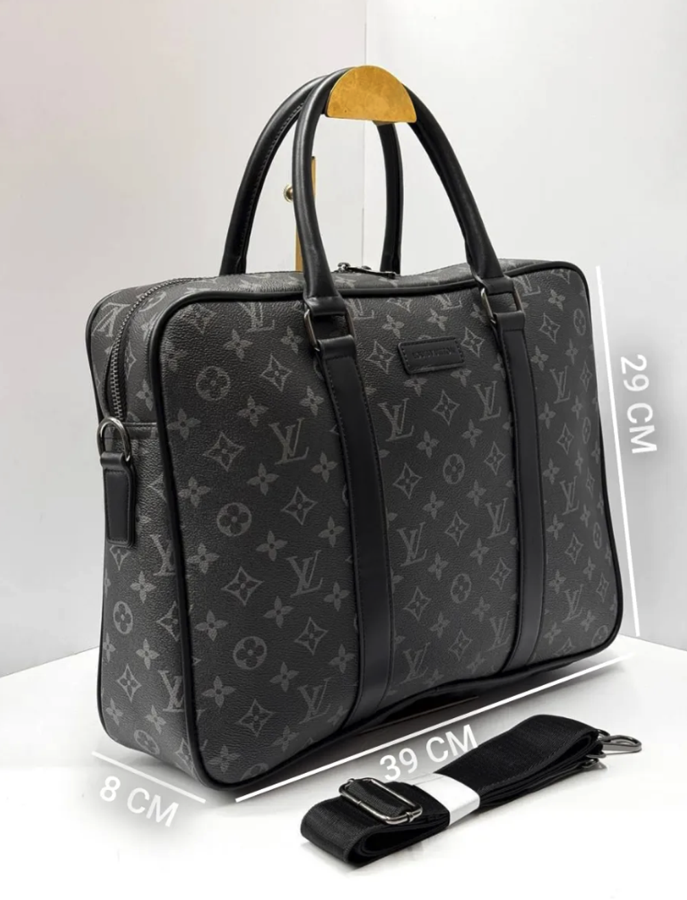 Сумка мужская экокожаная для документов и ноутбука с ручками