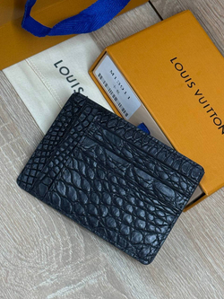 Картхолдер Louis Vuitton из кожи крокодила