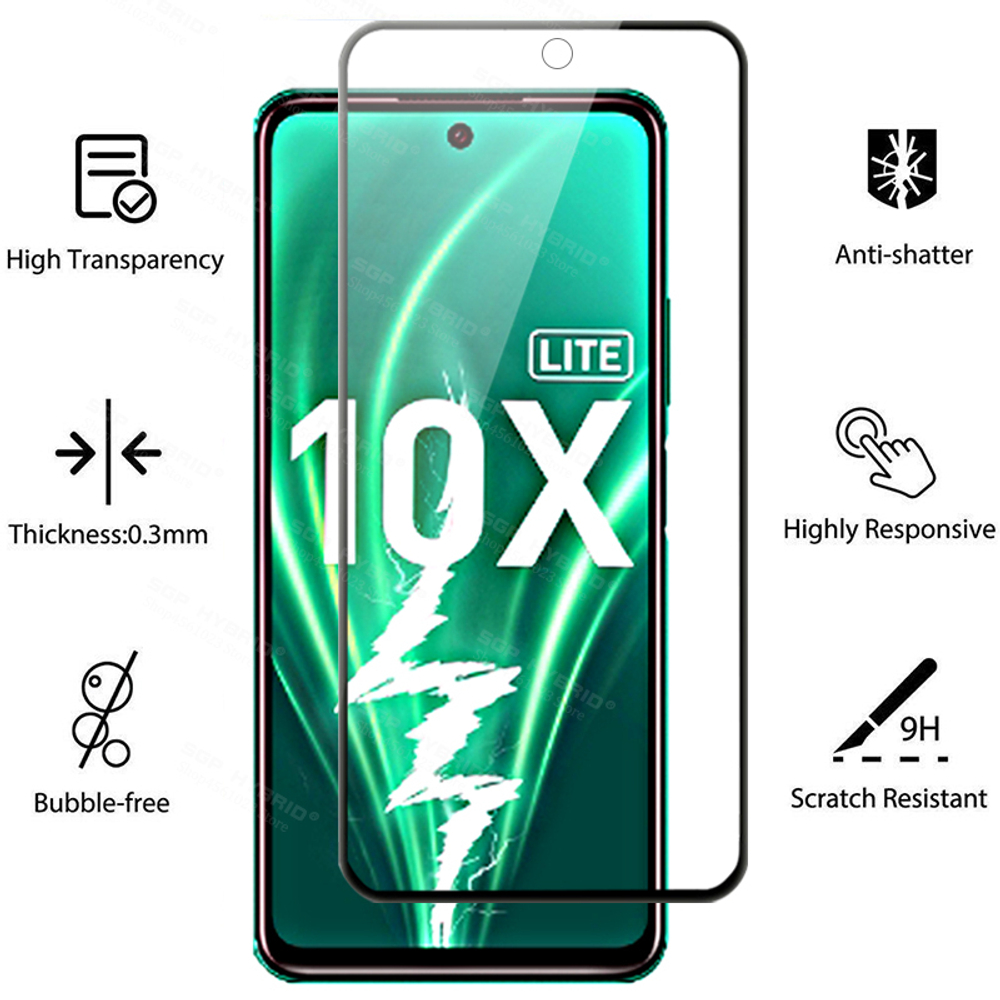 Защитное стекло Huawei P Smart 2021/Honor 10X Lite black