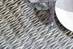 "Капучино" лаунж-зона из искусственного ротанга (гиацинт), цвет серый