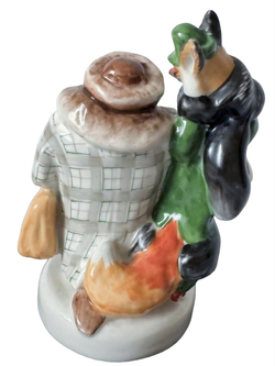 Фарфоровая статуэтка "Лиса и бобер" ЛФЗ