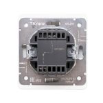 Выключатель ROUND 1 кл перекрестный (переключатель) с подсветкой 10А с/у перламутр KRANZ