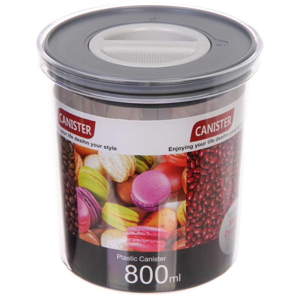 Банка для продуктов пластиковая 800мл «Premium» 11*13см