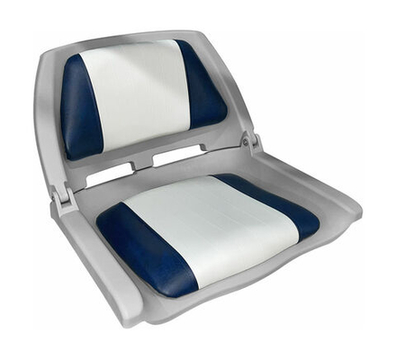 Кресло мягкое складное, обивка винил, цвет белый/синий, Marine Rocket