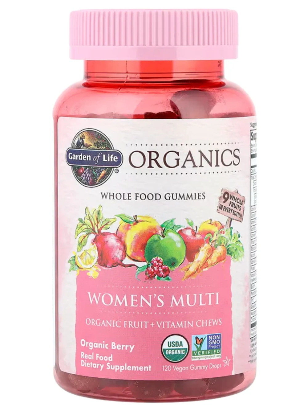 Organics Мультивитамины для женщин 120 жевательных таблеток