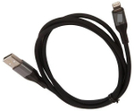 Кабель DENMEN D42L USB-Lightning 2.4A 1м TPE Black