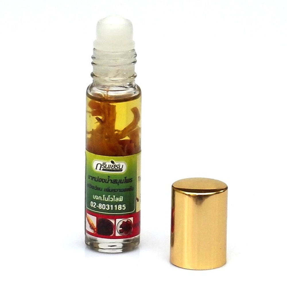 Green Herb, Тайский набор трав, эфирных масел для ингаляции 8 мл.