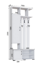 Прихожая центральная секция Бруклин 100ПЦС-1