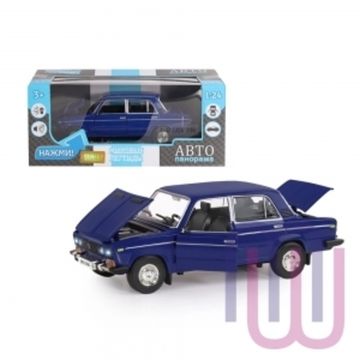Модель машины  ТМ АВТОПАНОРАМА 1/22 ВАЗ 2106, синий (свет, звук) JB1200165