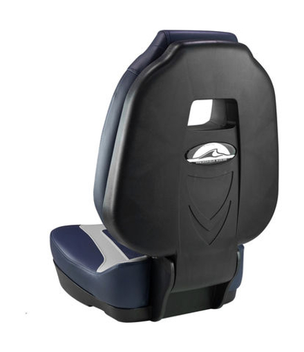 Кресло складное мягкое FISH PRO II с высокой спинкой, цвет синий/серый