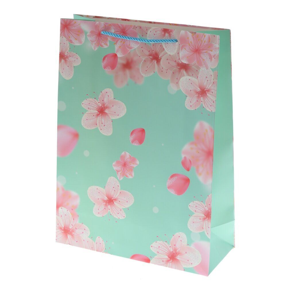 GAEM Пакет подарочный L (бумага 210г/м2, блок 12шт), L30 W12 H40 см, 4в.