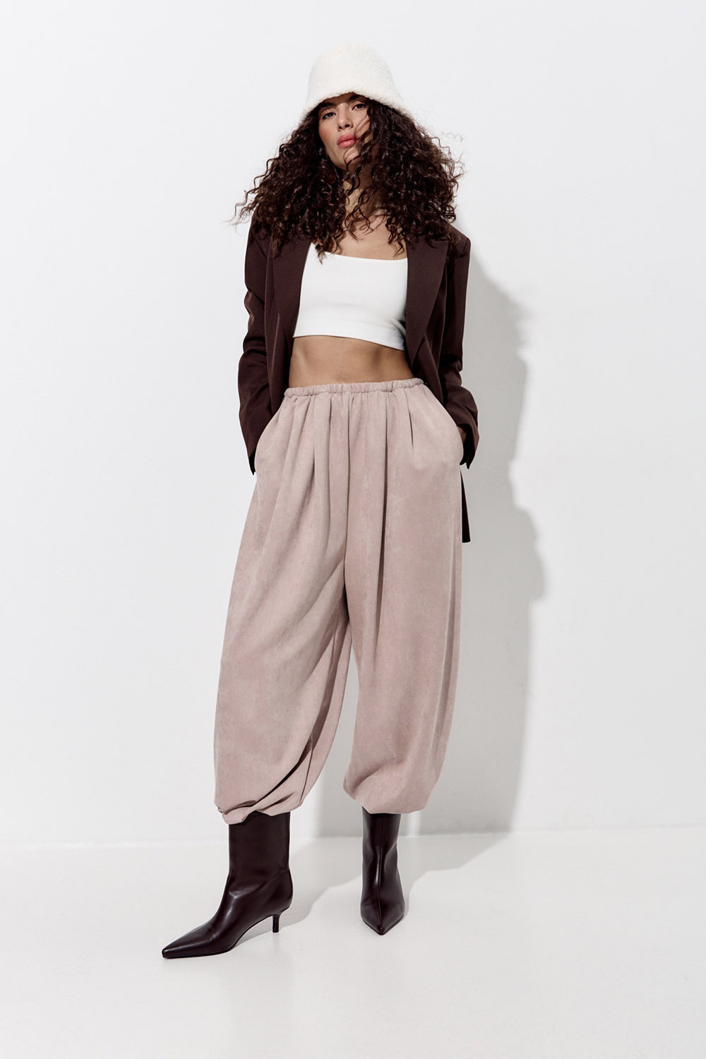 Алладины под замшу цвета какао