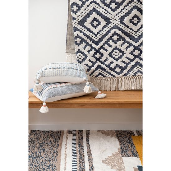 Чехол на подушку с кисточками и бахрамой из коллекции ethnic, 35х60 см