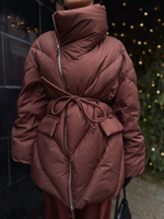 Пуховик с косым замком