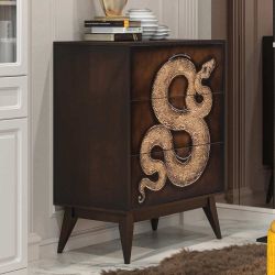 Комод Серпентис с 3 ящиками Каштан
